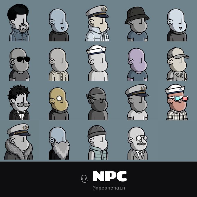 The image features a collection of cartoon-style men with various hats, including a sailor hat, a top hat, and a baseball cap. The men are depicted wearing different types of clothing such as suits, ties, and coats. They are arranged in rows or columns against a blue background, creating an organized and visually appealing layout. The post is titled "NPPC" and includes a logo for the company, indicating that this image may be related to their products or services.