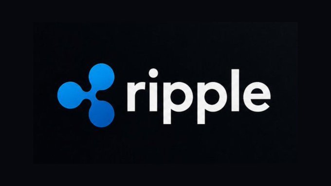 The blue Ripple cryptocurrency logo with the word 'ripple' displayed on a black background.