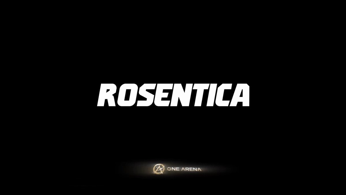 The word "ROSENTICA" displayed in bold white letters on a black background, with a "ONE ARENA" logo at the bottom.