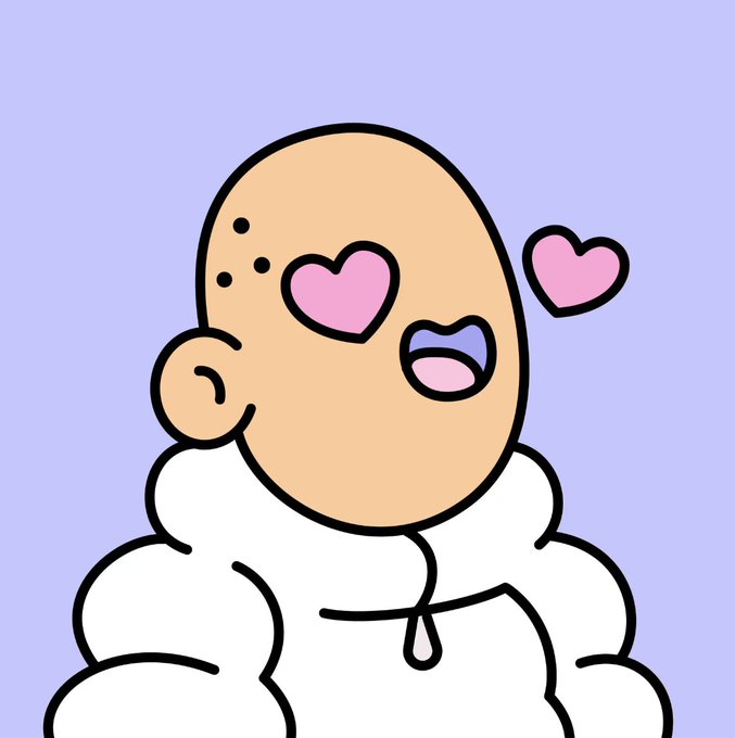 A cartoonish bald character with heart-shaped eyes and a floating pink heart beside its head appears on a lavender background, wearing a fluffy white outfit that resembles cloud or sheep-like material. The image serves as a playful congratulatory graphic for a Doodles NFT (minted #9378) giveaway to the user @fimmonaci, celebrating their win in the #osmobile contest.