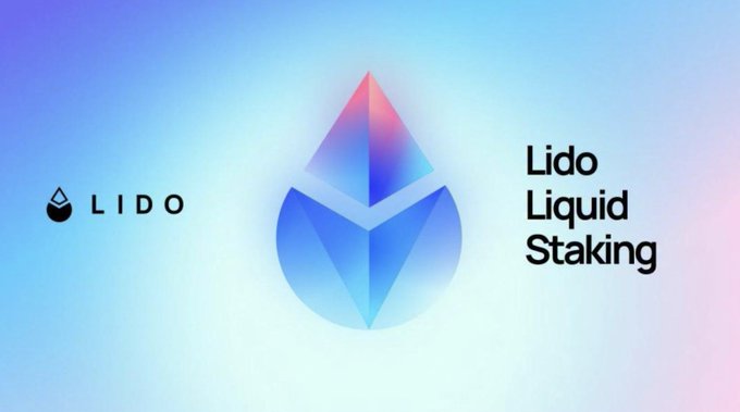 Lido Liquid Staking logo featuring a blue and purple droplet/crystal design alongside the Lido brand name.