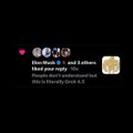 The image shows a social media comment reading "Use MetaMask and Tether, blast your reply" with a reply chain directing users to Mintify's Give 4.3, accompanied by pink heart reactions. The playful post contrasts with the accompanying caption "Meanwhile BTC, ETH & DOGE," suggesting this comment is an unsolicited crypto promotion appearing beneath serious discussion of major cryptocurrencies.
