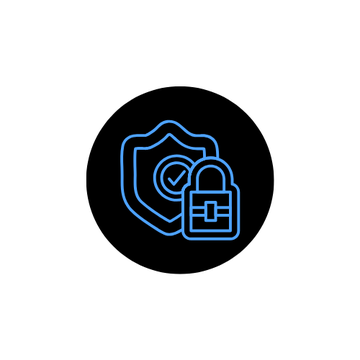 A circular black icon featuring a blue outlined shield with a checkmark and padlock, symbolizing security. The graphic visually reinforces the post's announcement about Sui Network achieving its first native quantum-safe transaction on Devnet.
