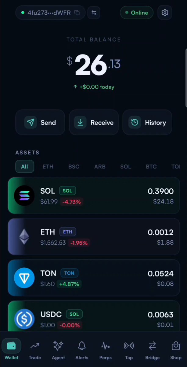 The image shows a smartphone screen displaying various cryptocurrency trading apps. The main app being shown is called "Offchain Bridge", which allows users to transfer their assets between chains using only one click, even when they are offline or not connected to the internet. There are five different cryptocurrencies listed on the app's interface, each with its own unique features and benefits. The app also provides information about the current value of these cryptocurrencies in USDC format.