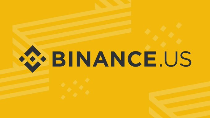 A yellow graphic banner displaying the 'BINANCE.US' logo and name.