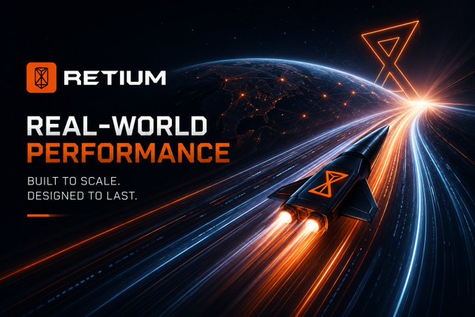 The image features a rocket ship flying through space, with the text "Real-World Performance" written above it. Below this, there are two lines of text that read "Built to scale designed to last", which suggests that the rocket's performance is determined by its design and built into its architecture from the beginning. This implies that the image is related to a post about real-world performance in Web3, as indicated by the caption provided.