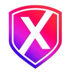 Shield-shaped logo with a white letter 'X' on a purple and pink gradient background, likely the XDefi or similar crypto branding.