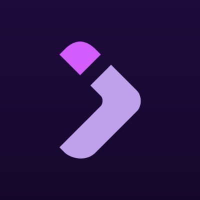 A stylized logo featuring a purple 'Y' shape and a magenta triangle on a dark purple gradient background.