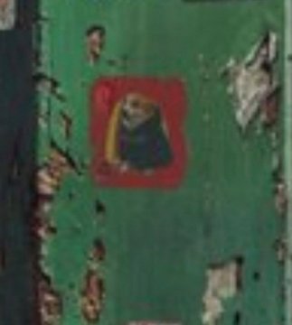 A close-up of a weathered green book or box cover featuring a worn illustration of a dog-like figure in a framed red border. The worn condition and dog imagery thematically echo the post's reference to "CashDogs_," while the tattered appearance suggests the enduring pursuit of a "dream" despite wear.