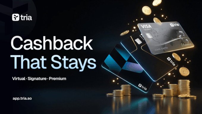 The image features a black background with three stacks of gold coins scattered around it. The text "Cashback That Stays" is written above the coins, while "Virtually -Signature Premium" is below them. The image also includes an advertisement for virtual currency and credit cards, which suggests that the focus is on digital payment methods rather than physical money.