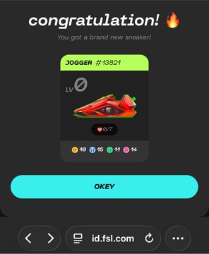 This is a notification screen from a gaming site. The picture shows a congratulatory message, an image of a pair of shoes, and several smiley faces with numbers next to them. The accompanying post says: "I bought a Lamborghini  #STEPN". It is not clear how the image of shoes relates to the purchase of a Lamborghini. However, the hashtag "#STEPN" relates to a gaming platform that promotes fitness, decentralization, and community. So, it is possible the user used the notification to transfer funds from the gaming site into the vehicle.