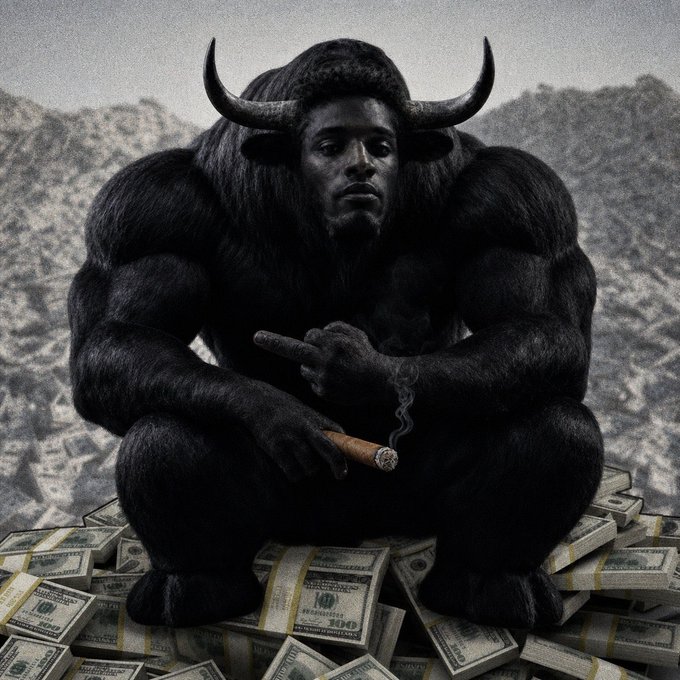 The image features a man sitting on top of stacks of money, with his butt facing the camera. The man has a cigarette in his hand and appears to be smoking while surrounded by piles of cash. The caption above the image reads "Simply the best community on CT. A bunch of bag working delusional black bulls". This suggests that the man is part of an underground or underground-themed group, possibly involved in schemes involving money and deception.