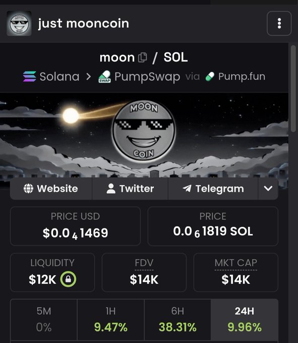 The image shows a computer screen displaying an overview of Bitcoin trading details, including information such as prices, quantities, and transaction fees for buying and selling Bitcoins from exchanges like JustMoon. The text of the image includes "Moon", "Solana", "Pump-Shap", and a funny face coin character with sunglasses. These elements are associated with the post discussingBitcoin trading strategies or tips.