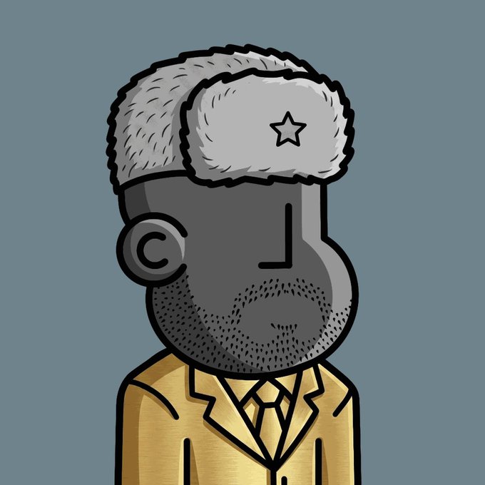 The image features a cartoon character wearing a suit, tie, and fur hat with a star on top. The character appears to be dressed up as a businessman or a professional, possibly for a 3D play. The caption of the image reads "Are you ready for 3D PLAY @npconchain". This suggests that the viewer might be interested in experiencing the cartoon character's 3D rendering and could potentially be engaged with the post related to the character.