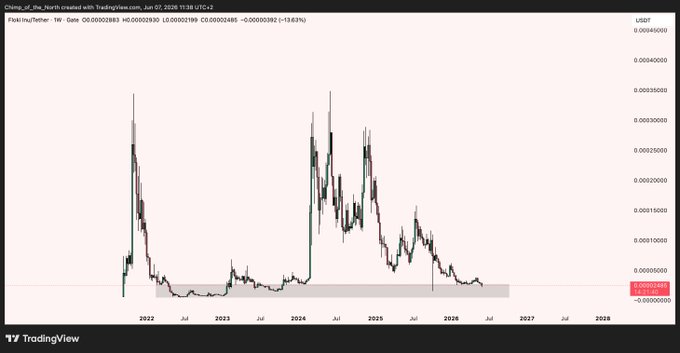 ?"The price of Bitcoin is $FLOKI per token!".