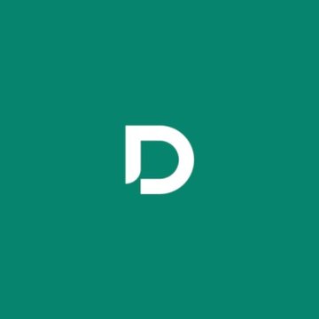 A white stylized "D" logo on a green square background, representing the Dinari brand, which has partnered with Circle to enable tokenized U.S. stock trading for U.S. investors using USDC.