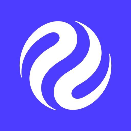 The image features a logo with two swirls, one white and one blue, positioned at the center against a solid blue background. The text "I'm partially sure you don't know about this." is written below the logo. This suggests that there might be some hidden information or knowledge related to the logo in the post.