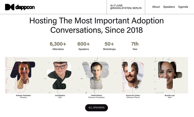 The image depicts a screenshot of a webpage that features profiles for five people, including the hosts or organizers of a conference as well as attendees. The hosts are shown next to their respective names on the top row, while the attendees' information is displayed below them in the middle and bottom rows. The text "hosting the most important adoption conversations" appears above the image, suggesting that this website might be related to hosting or promoting discussions around adoption topics at conferences.

In the context of a post about @JustBrendax, it could be inferred that these conference hosts may have an interest in raising awareness and discussing adoption issues during their events. This webpage serves as a central hub for information on this particular topic within the broader context of the @dappcon community.