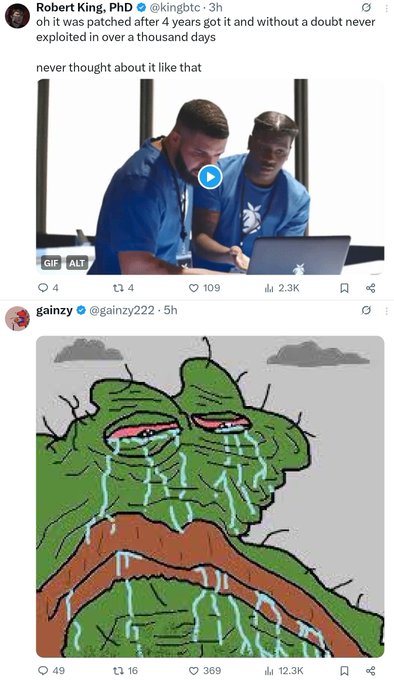 The main element of the image is a cartoon depiction of a sad frog with tears streaming down its face, accompanied by text that reads "algo knows". This is the central focus of the image. The accompanying post shares this image on Twitter and includes a profile picture of the same sad frog, along with a caption explaining what the image is about - the idea that an algorithm can understand emotions, such as sadness in this case.