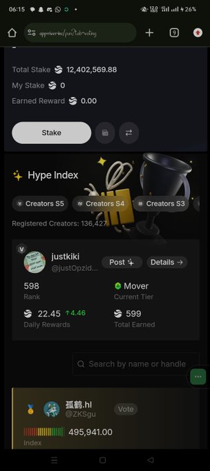The image shows a phone screen with a list of achievements, including a high rank or top score. The text indicates that the user has achieved a rank of "43,890" or "44,903", which suggests they have been recognized for their accomplishments in gaming. The post also mentions GM I and @RiverdotInc, possibly indicating the game being played or the company behind it.