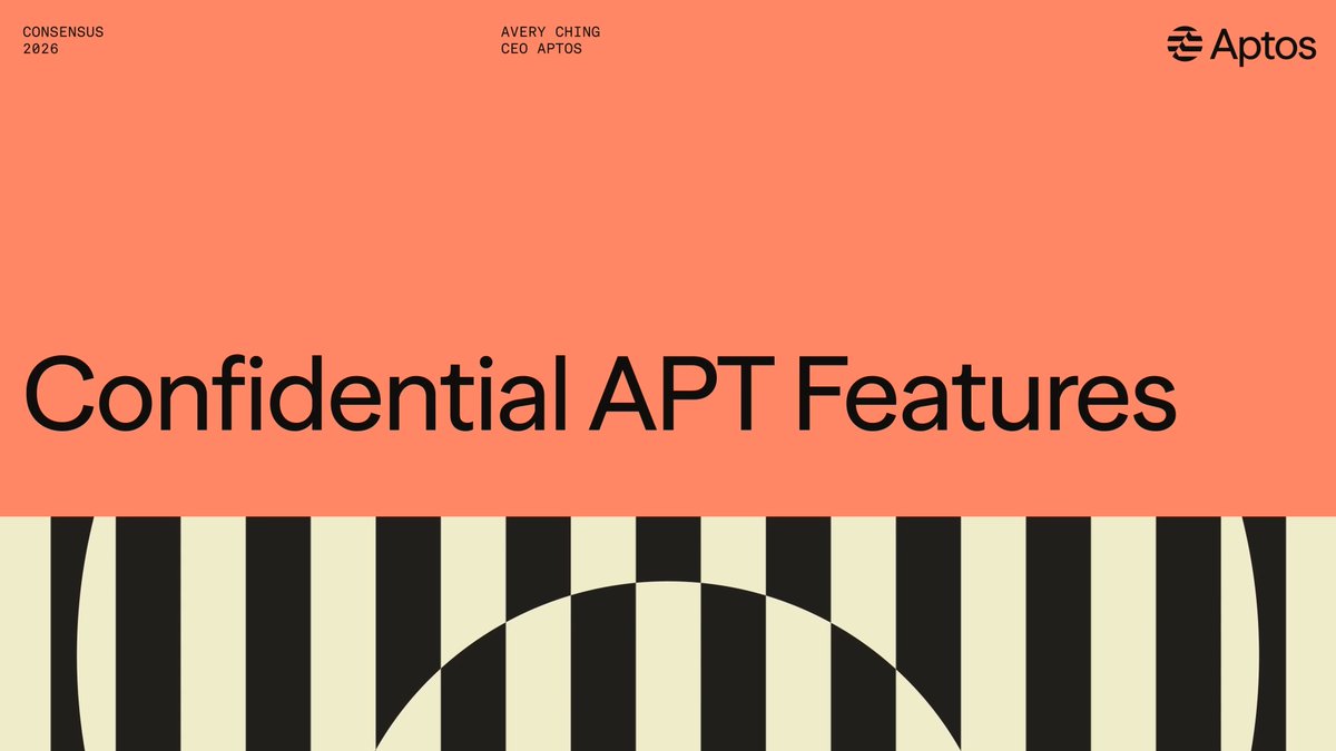 The image features a poster for Confidential APT, which is an APT service that keeps identities visible onchain while balancing and encrypting amounts. The poster has a striking design with black and white stripes and a large circle in the center. The text "Confidential APT" is written in bold letters above the circle, and below it are the words "Not all privacy features are the same. Confidential APT keeps identities visible onchain, balances and amounts are encrypted." This message emphasizes that not all privacy features are the same, as some may provide more comprehensive protection than others. The poster also includes a link to the company's website for further information about their services.