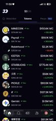 A smartphone screen displays a cryptocurrency portfolio app showing holdings in VIRTU, PENDLE, VIRTUAL, AAVE, KETEA, STARBLOCK, PICKLE, and PUP tokens with prices and values.