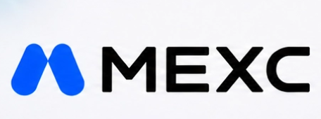 The MEXC logo featuring a blue stylized 'M' next to the black text 'MEXC' on a white background.