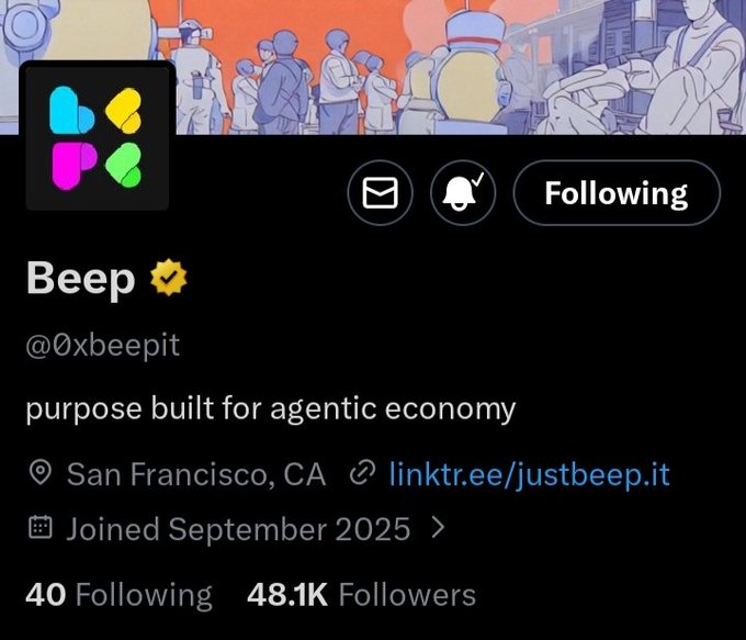The image features a Twitter post about the Beep Ambassador Program, which is an online learning platform for those interested in Web3 technology. The post includes a link to the program's website, encouraging people to join and learn more about Web3. The text on the post highlights the purpose of the program, which is to build a community around ethical and sustainable economic practices through education and collaboration.