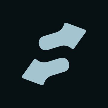 A minimalist dark gray logo featuring two stylized, curved light gray shapes resembling arrows or abstract letters arranged in an opposing pattern.