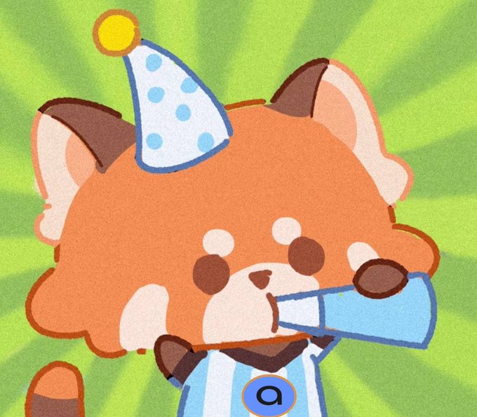This celebratory image features a cartoon red panda wearing a party hat and blowing a party horn, symbolizing excitement and perhaps a milestone for @AccessProtocol. The image is an apt visual representation of the cohesive strategy and community engagement mentioned in the post.