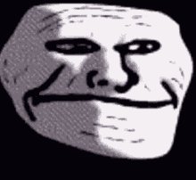 The image features a drawing of a man's face, which appears to be a cartoon-like depiction with exaggerated facial features such as large eyes and a small mouth. This style makes the image suitable for use as text or a photo on a website like Flickr, where people often share and promote such content. The caption of the image reads: "Billions or Bust for the most recognisable face $TROLL". In this context, it is likely that the drawing is being shared to recognize its unique appearance compared to typical facial features found in everyday life.