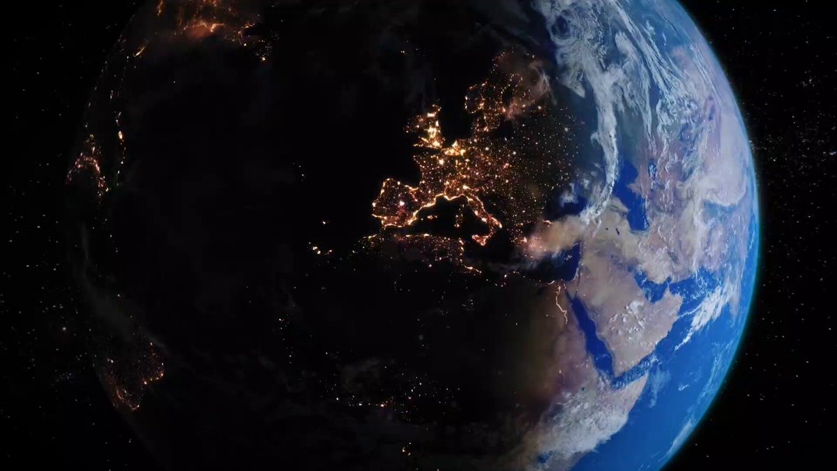 The image shows a close-up view of the Earth, with some cities lit up against the dark background. The planet appears as a dark blue color, contrasting with the bright lights from the city lights. The caption below the photo reads "Best tutorials in the game since I started learning about Bitcoin many years ago! Go subscribe now!! @BTCsessions". This post seems to be promoting an educational or informative content related to Bitcoin and cryptocurrency, possibly discussing its history, impact on society, or other relevant topics.