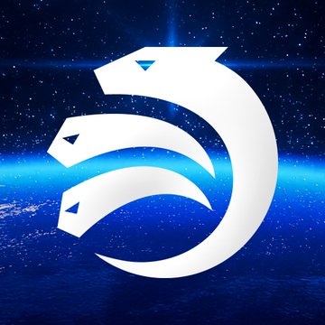 The image features a stylized white Hydra logo (three snake heads) against a cosmic blue background, representing Cardano's Hydra layer-2 scaling solution referenced in the post about its recent performance upgrades.