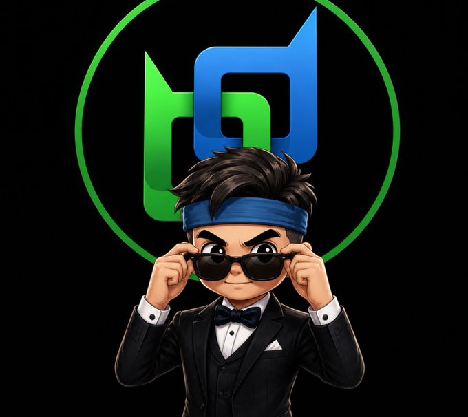 A cartoon character wearing sunglasses and a tuxedo adjusts his glasses below a glowing "BDX" logo encircled in green. The post references Beldex (BDX), and the image's bold "BDX" emblem visually reinforces the coin being discussed while the suited mascot conveys a confident, informed tone fitting the update about the BDX-BSC bridge issue.