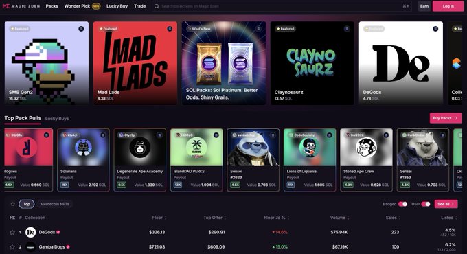 The image displays an infographic of a website called Magic Eden, showing the top ten premium items that are available for purchase. These premium items include Minecraft, Claryno, and De. One of these items is the game "Minecraft". The post also mentions that players are still able to find the game in the marketplace despite its recent departure from Magic Eden's platform. The sentiment behind this post is one of disappointment as users continue to search for and purchase games on platforms other than the ones originally recommended by Magic Eden.