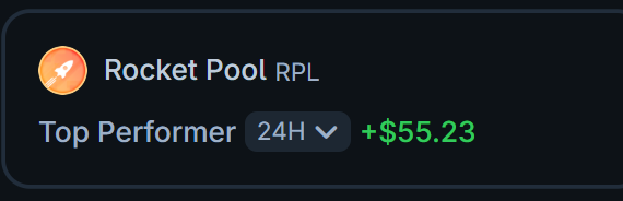 The text on the image reads " Rocket Pool RPL $55,23 + #ethereum". This indicates that there is an Ethereum-based cryptocurrency exchange where users can buy and sell digital assets like Bitcoin or other cryptocurrencies. The hashtag "#ethereum" is a social media symbol commonly used to identify posts related to specific topics or communities on platforms like Twitter and Instagram. In this case, the post might be discussing recent events in the cryptocurrency market or sharing personal experiences with investing in virtual currency.