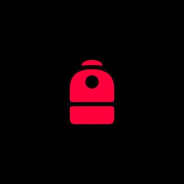 The image shows a red backpack icon on a black background, representing the Backpack platform. The logo visually reinforces the brand behind the announcement of launching 24/7 trading for tokenized U.S. equities on Solana.