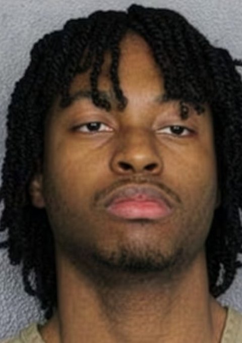 A mugshot of a young Black man with long twisted locs and a goatee, identified as Zyaire Wilkins, a 21-year-old University of West Florida student from North Lauderdale, Florida, who allegedly operated "draining campaigns" on Steam through 8 fake games between May 2024 and February 2026.