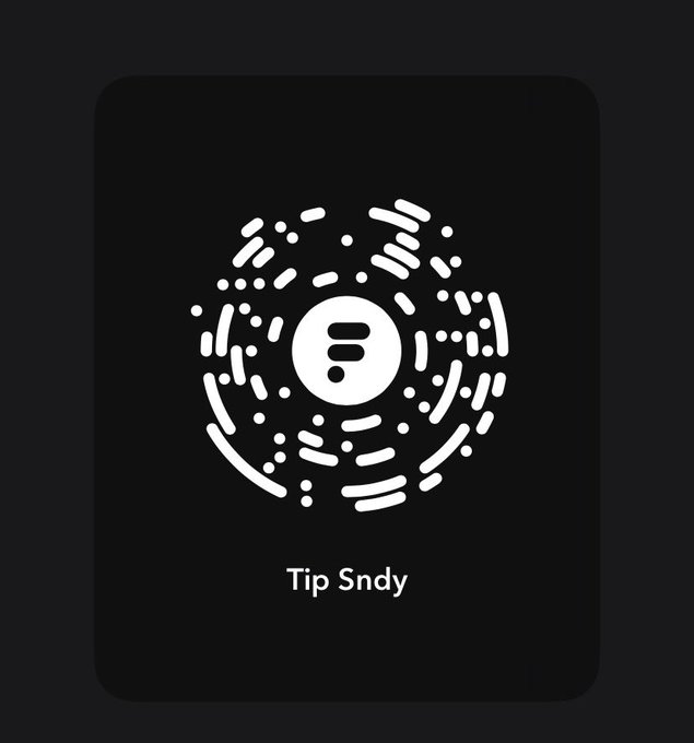 A black square graphic displays a white circular dotted pattern with a central logo and the text 'Tip Sndy' below it.