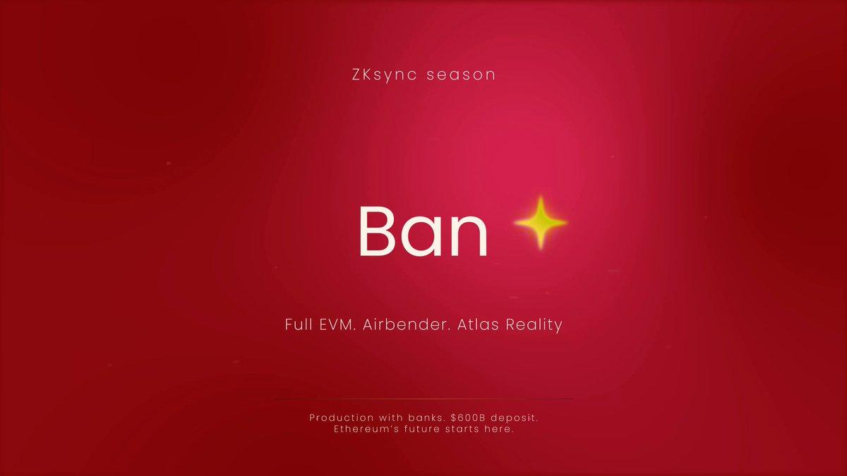 The image features a red background with white text that reads "Ban" at the top, followed by a yellow star next to the word "Ban". Below this, there are two lines of text that read "Full FVM Altered Reality" and "@Ethereum", respectively. The image also includes a small logo in the bottom right corner.