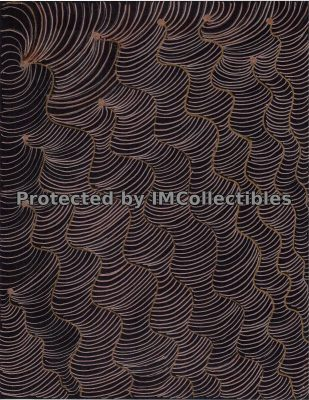 An abstract image features a repeating wave or scale-like pattern in dark tones, overlaid with the text 'Protected by IMCollectibles'.