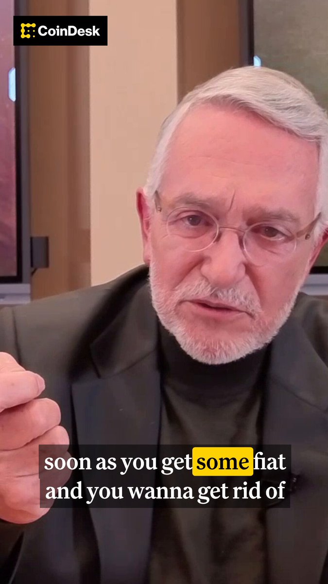 The image features an older man wearing glasses and a black suit jacket with his hand raised as if he's about to make a point or gesture. The caption below him reads, "Soon as you get some Bitcoin and you wanna get rid of it." This suggests that the man is discussing Bitcoin in relation to its value or potential for selling it.

The image also includes text that says "NEW: Billionaire @RicardoBSalinas says people should treat Bitcoin like a house, not a trading account." This quote from the post emphasizes the importance of treating Bitcoin as an investment rather than a speculative trading activity.