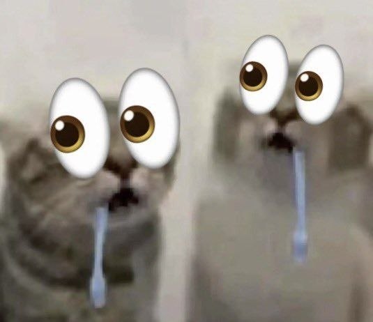 A surreal edited image of two electrical outlet sockets on a wall with cartoonish googly eyes and toothbrushes sticking out, resembling faces.