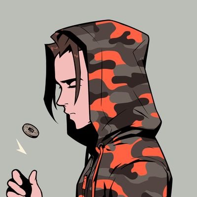 The image features a person wearing an orange hoodie with camouflage patterns, standing against a gray background. The person has long hair and is holding a coin in their hand. There are also some words written below the image that read "Good morning ct Happy saturday. So i'am bullshitting @useTria". This text seems to be related to the image or the post, but it's not clear what they mean from the visual content alone.

The main focus of the image is on the person and their surroundings, with a gray background providing a neutral backdrop that allows the viewer to concentrate on the individual in the orange hoodie.