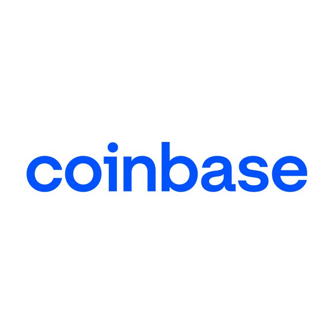 The blue Coinbase logo on a white background.