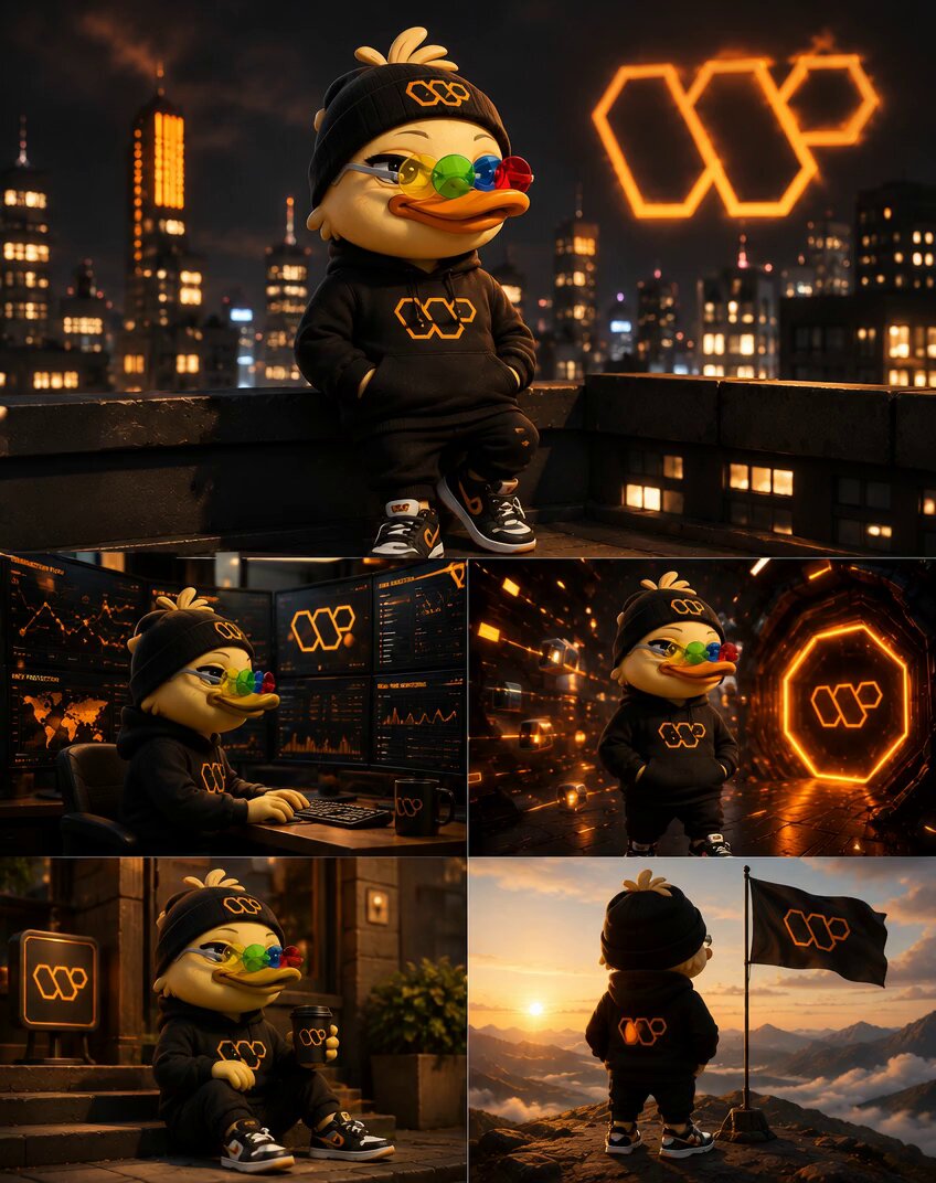The focus of this image seems to be a compilation of various shots featuring a cartoon duck wearing a sweater with "UDP" written across it, sitting near a flagpole under a city street light at night. The scene includes different angles and perspectives showcasing the duck in a lively setting, possibly representing one of the Select campaigns being advertised on social media platforms. It appears that there is no direct relationship between this image and the post about selective campaigns.