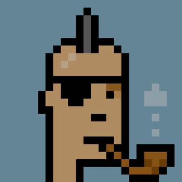 urn of smoke with a small flame, accompanied by a person wearing glasses and a pirate hat, holding a pipe against a blue background.