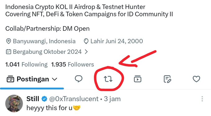 In the image, there's a Twitter post featuring an open dialogue window that has been edited by someone named @useTria or MindoAI, possibly a moderator for the Twitter account. They are focusing on the content related to #cryptoKOL II and tagging a user who posted about it. The hashtag is currently in focus, but the content of the post might have been altered or edited during the conversation with the user.
