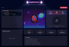A dark-themed webpage titled 'Nightsphere' featuring a cosmic-themed interface with navigation elements including 'Big Wins', 'Help Center', and 'About' sections.