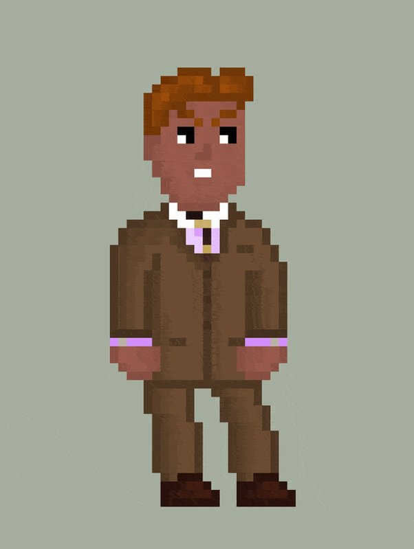 The image features a man dressed in a brown suit, with his arms crossed over his chest as if he's posing for a portrait or selfie. The background of the image is white, which contrasts nicely with the man's dark suit. There are no other objects or people visible in the image, and it does not contain any text.